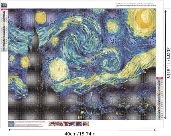 (30x40cm) 5D Diamantmaleri Van Gogh 1