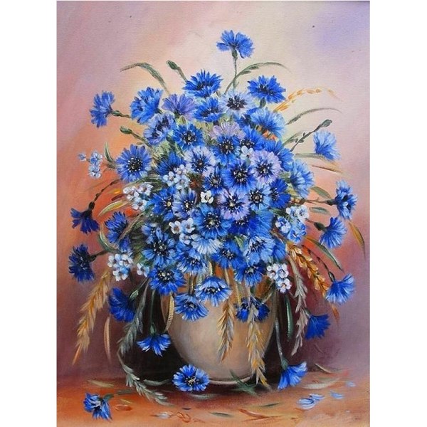 30x40 cm - 16 5D DIY Full Diamond Painting, Blomsterkomposition