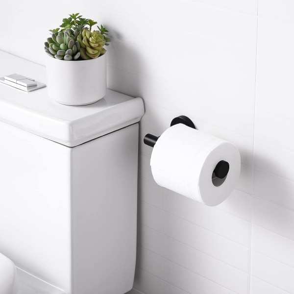 304 Rustfrit Stål Toiletpapirholder, Sort Væghængt,