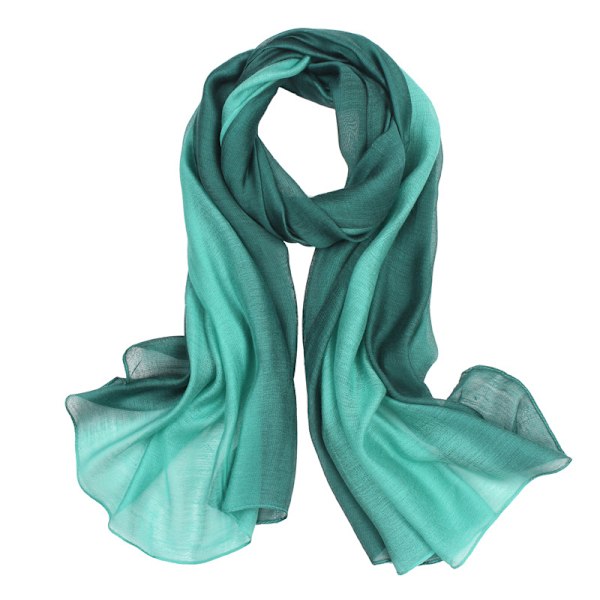 1 stk Lang Chiffon Sjal med Gradert Fargeovergang Lett Sjal for Kvinner