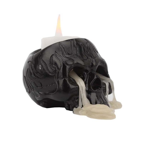 Kranium Lysestager Skelet Kranium Lysestager Tealight Cup Resin Lysestager Håndværk til Festhallen