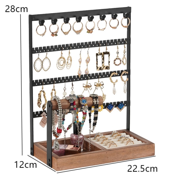 5 lager avtagbart smyckesställ med hängande halsband Watch Armband Örhänge Örhänge