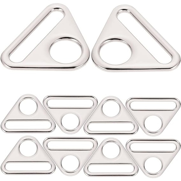 10 st Triangle Kläder Spännen Svängbar Klämma D-ring Spännen Bandage Anslutning Kedja Klämma R