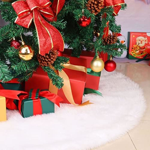 Tjock Julgransskjort 48 Tum, Mjuk Vit Julgransskjort, Julgransskjort Juldekorationer (48 Tum)