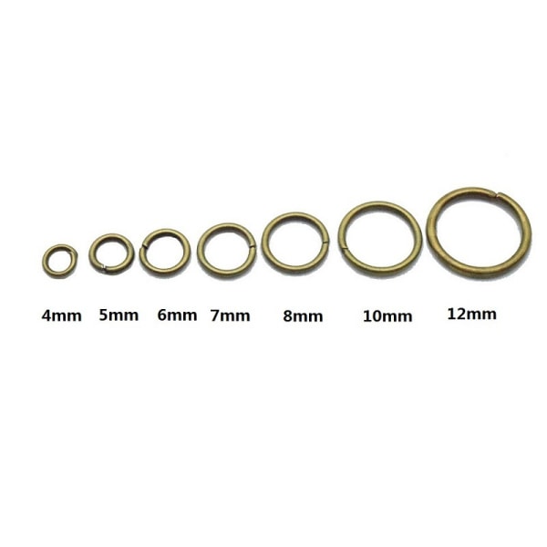 500 O-ringe Flere størrelse åbne ringe Enkelt ringe jernringe