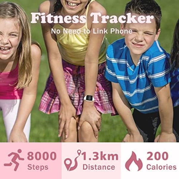 Barnklocka Digital Klocka för 5-12 År Gamla Pojkar Flickor, Barn Fitness Tracker Klocka med Alarm, Stoppur, Stegräknare