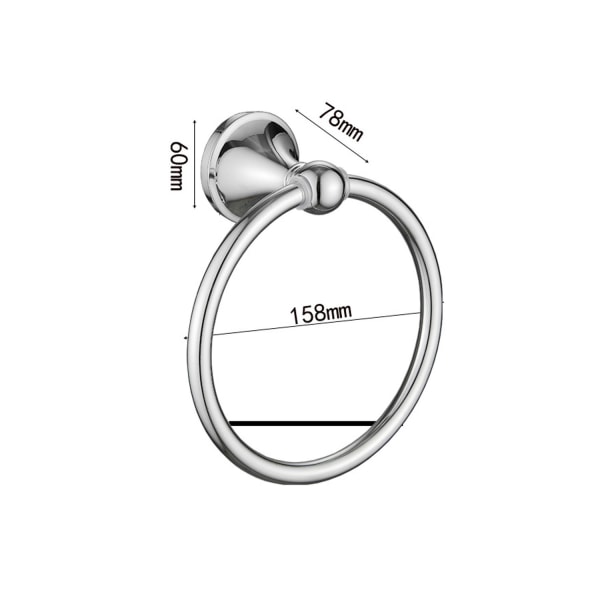Pyyherengas, ruostumaton teräs kylpyhuone pyyherengas 15,8 cm, seinäkiinnitys