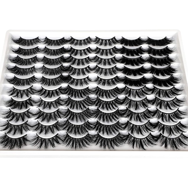 30 par 20MM falske øyevipper engros 6 stiler blandede vipper 8D Fluffy Volume Dramatic Faux Mink Ey