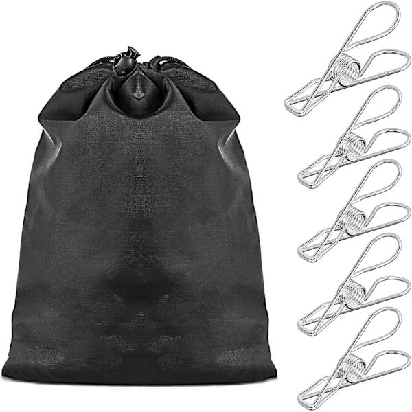 5,6×1,3×1,3cm Klesklyper Heavy Duty Utendørs, 40 Pakk Rustfritt Stål Klesklyper, Metallklyper Heavy Duty for Hengende C