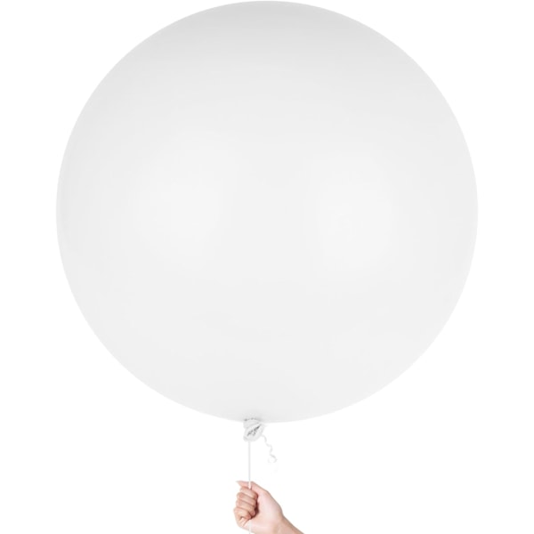 (Vit) Stora ballonger, 36 tum jättestora ballonger jättestora latexballonger för nyår jul födelsedag vi