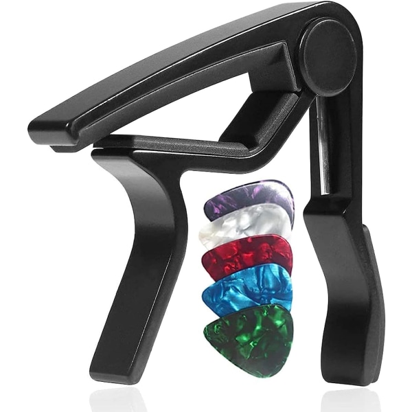 Akustisk elektrisk gitarr capo folk ukulele basgitarr aluminiumlegering med 5 gitarrspelare