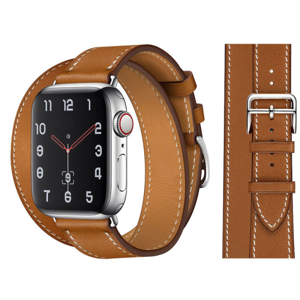 Brun armbånd kompatibel pour Apple Watch 41mm 40mm 38mm Cuir d