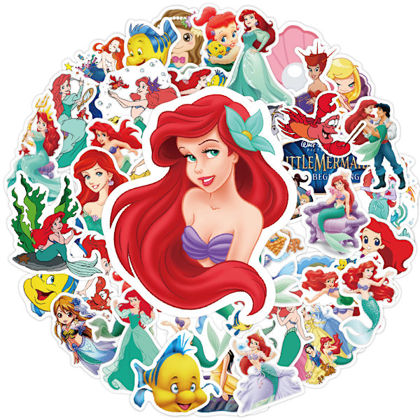 50 mermaids-tarraa, kannettavan tietokoneen tarroja, vinyylitarroja autoon, matkalaukkuun