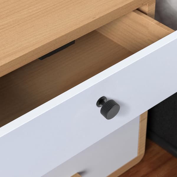 2 Pak Solid Messing Skuffegreb, 1-1/10 Sort Kabinets Knapper til Skab, Garderobe, Møbel Hardware Han