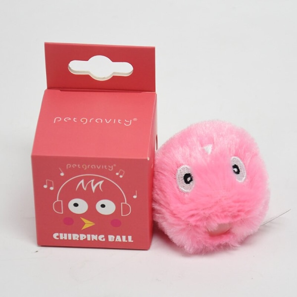 1 st (rosa) fågelformad kattleksaksboll med kattmynta, realistisk interaktion