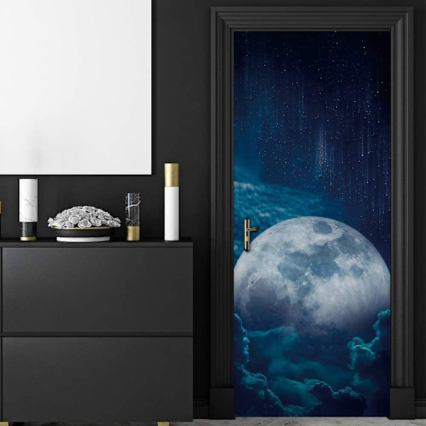 77x200cm Dørklistremerke Trompe l'oeil-effekt 3D-tapet (Stil 25)
