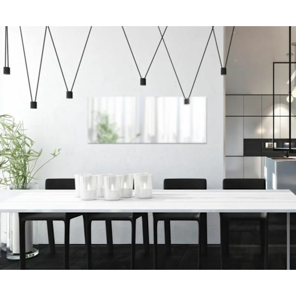 50 x 100 cm, Skærbart spejlark, plast, sølv