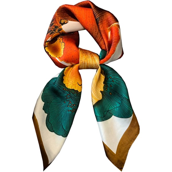 1 st Hårbandanascarf för kvinnor Lättviktig Mode Hals Silke Satin Huvuddukar för Sömn Handväskor Scarf