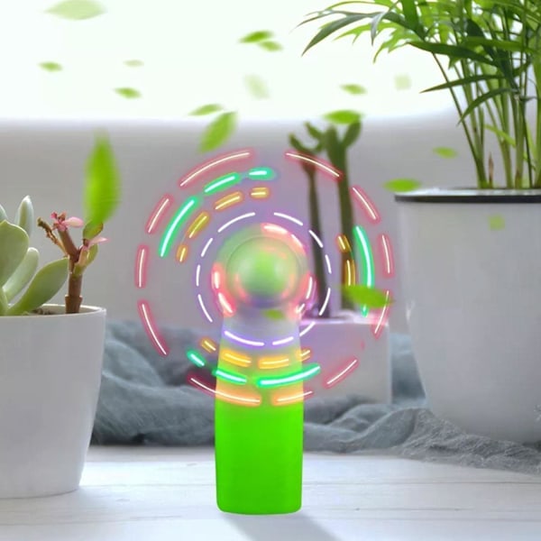 (1 st, Slumpmässig Färg) Mini LED Fläkt Lampa Batteridriven Party Dekoration Leksak Färgglatt Blinkande Flexibelt Ljus Gåva