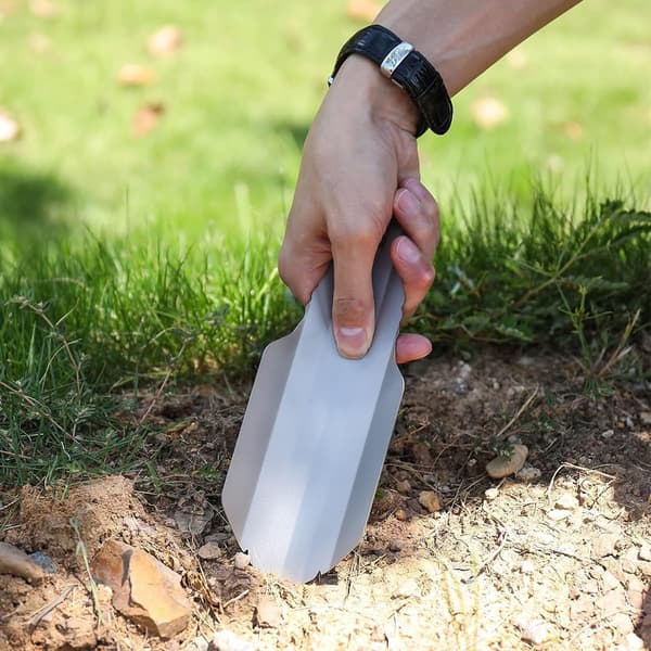 (Sølv) Campingspad, Mini Havepad Multifunktionel Havepad Titanium Håndspad til Camping Vandreture