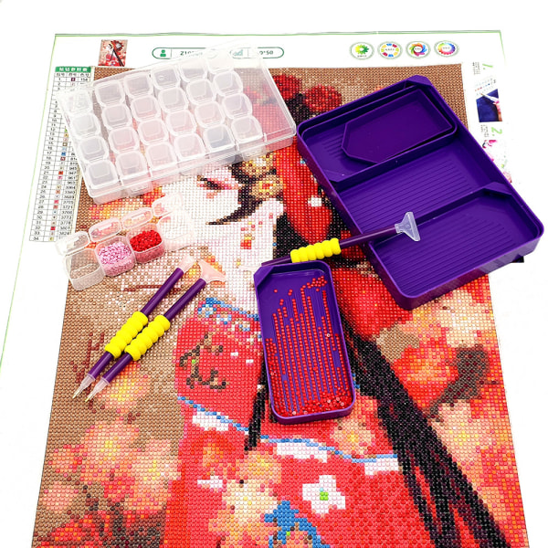 24PCS Diamond Painting Accessories, Adjustable Brightness Portable Light Table Drawing Board with US