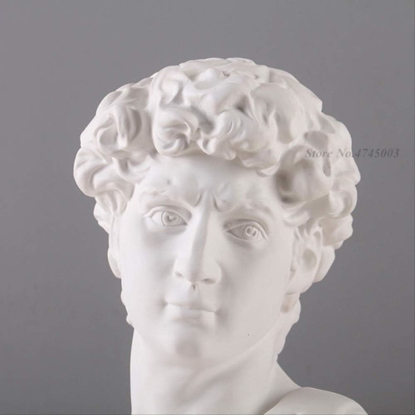 Grekisk mytologi David huvud byst staty mini Europa Michelangelo