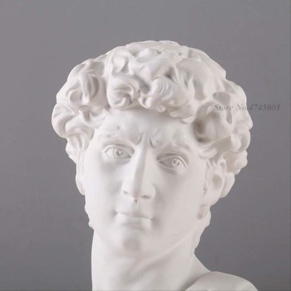Grekisk mytologi David huvud Byst Staty Mini Europe Michelangelo