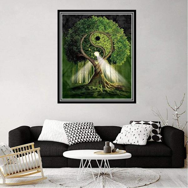 30 × 40 Tai Chi -puu timanttimaalaus (30 * 40, 1 kpl) Diamond