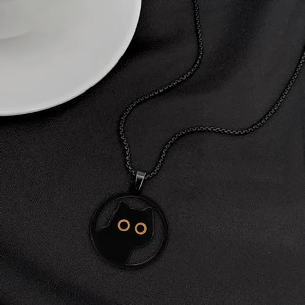 Katt Halsband för Tonårsflickor & Pojkar Halloween (Svart) - Fina Presenter för Kattälskare - Söt Smycken för Kvinnor - Goth Accessoar