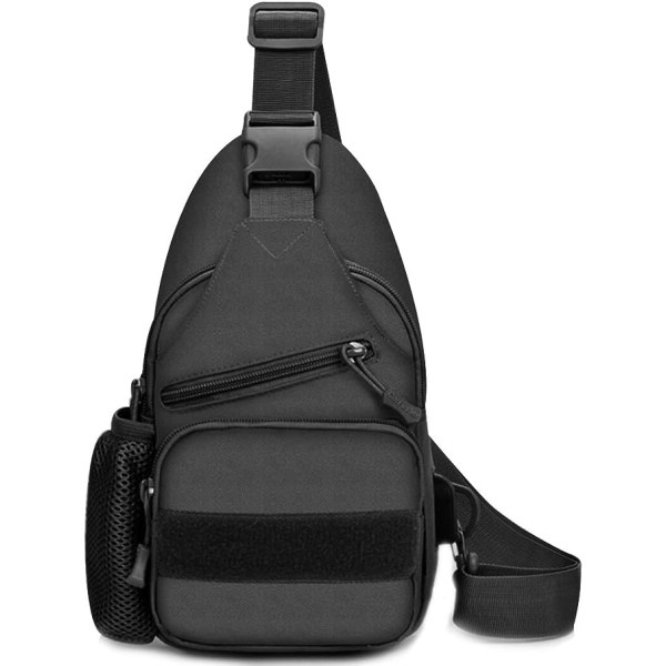Tactical Shoulder Bag--Black Military Sling Backpack Crossbo