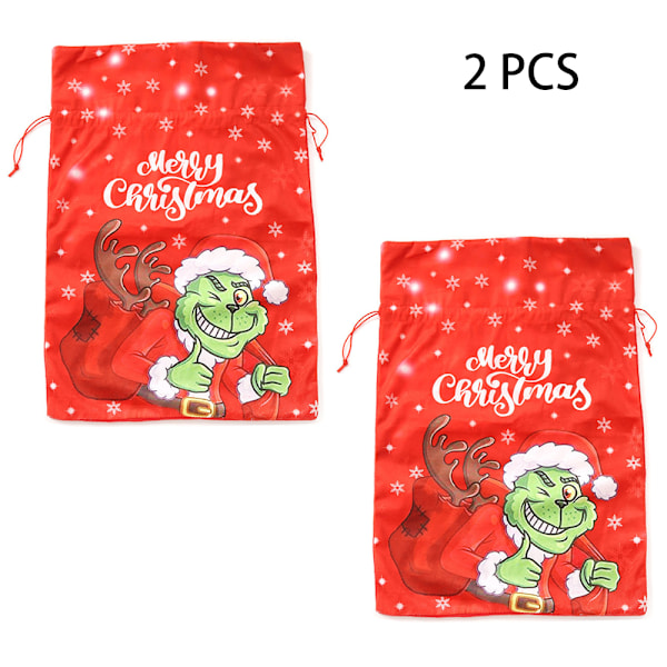 2 Pak Flanel Juleposer med Snøre, Julegave