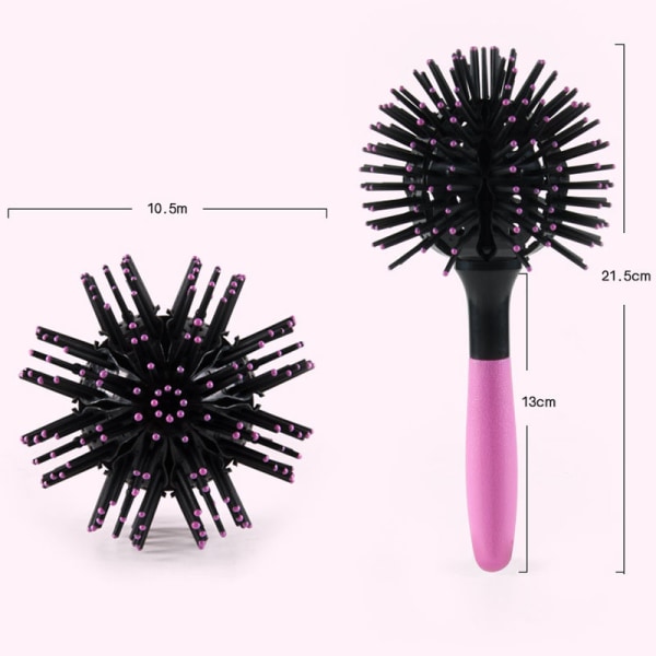 Japan 3D Pump Curly Hair Brush Spherical Massage Comb Detangling Heat Resistant Hair Brush