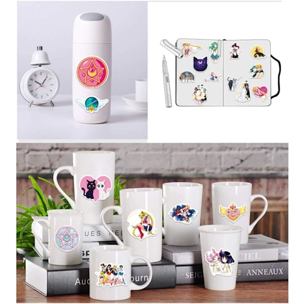 100 stk. Sailor Moon-klistremerker Anime Vinyl-klistremerker for bil Motorsykler Bagasje Skateboard Laptop