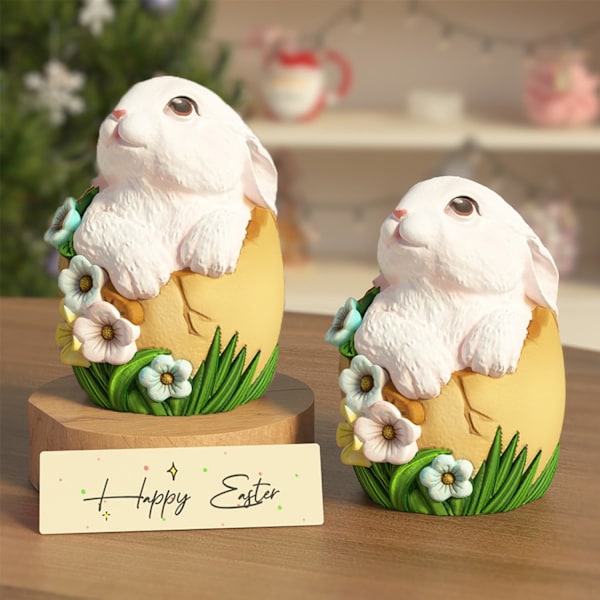 1 st Påskljusformar för DIY-hantverk, Påskljusform Vit Silikonform Påsktema Ljusformar 3D Söta Kanindesigner Hembakat Påsk R