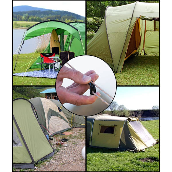 18 stk. rebstrammer 2 huller vindreb justeringsspænding til telt vandring camping, rebstrammer,