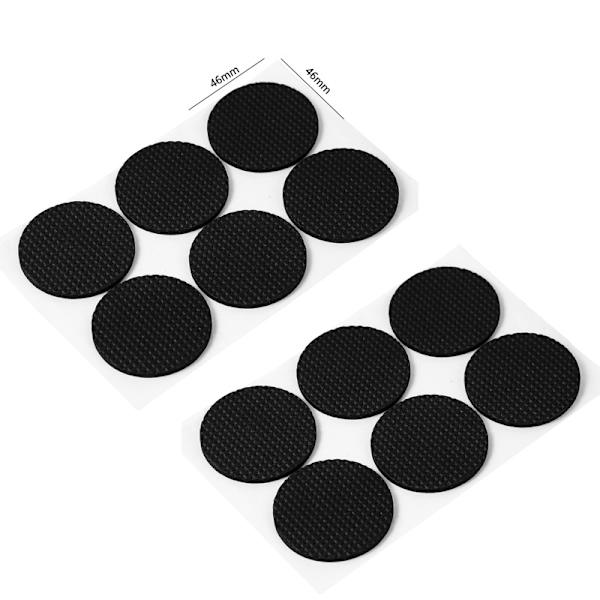 24 stk. Filt Pads, 40mm Sorte Selvklæbende Gulvbeskytter Filt Pads, 5mm Tykke, Møbelglide til Møbelben (