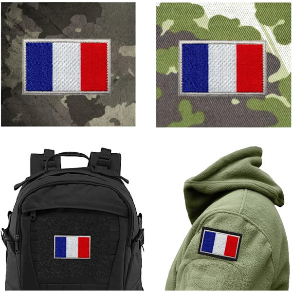 2 militær patches - 8 x 5 cm - Sæt med 2 sy-på patches Scratch F