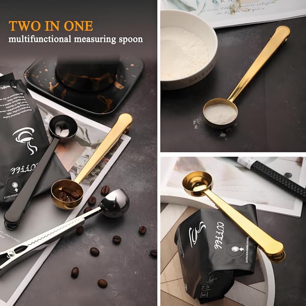 Kaffemått med påsklämma, 2-pack (Guld)