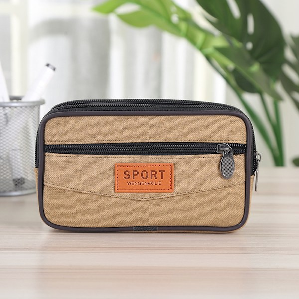 1 st Vattentät Midjeväska för Män Kvinnor, Svart Midjeväska, Messenger Bag, Bum Bag, Liten Midjeväska, 4 Fickor för Vandring