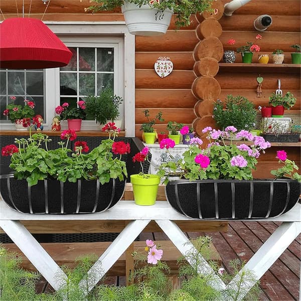 Set med 3 runda tygpåsar för plantering av växter och grönsaker