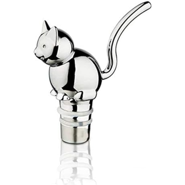 Stainless Steel Wine Stopper Cat Wine Stopper for Wine Bottle Cute, Cat Bottle Stopper for Wine Lovers Valentine's Day D