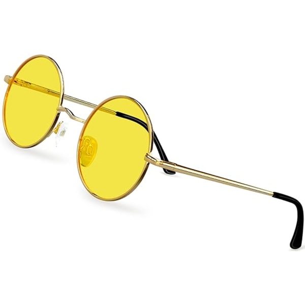 1 runde solbriller menn og kvinner polarisert vintage retro klassisk