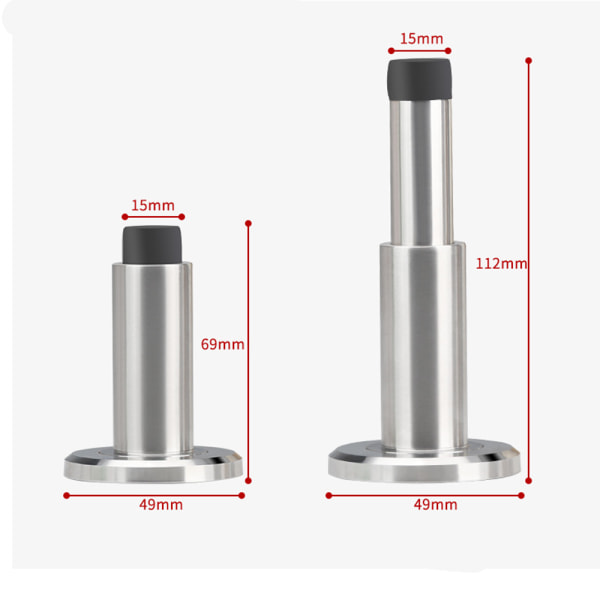 304 Rustfrit Stål Justerbar Ekstra Lang Gummistop
