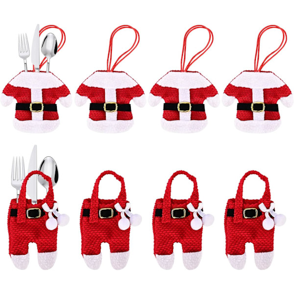 8 stk. julebestikholdere (4 frakker + 4 bukser, 12*12cm), C
