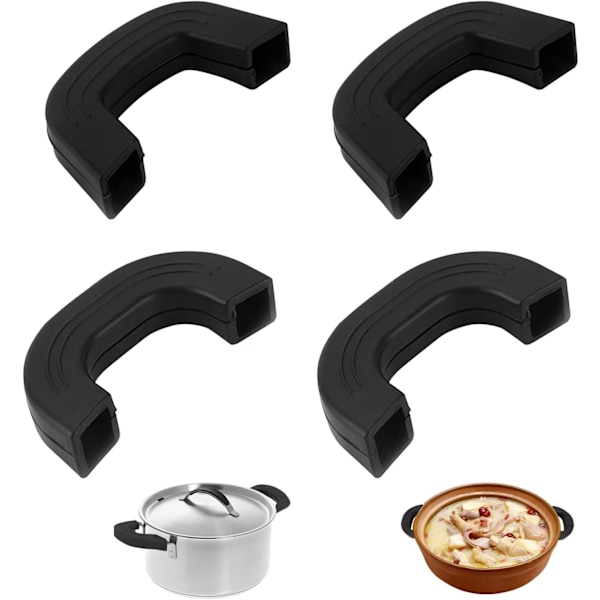 PCS Silikon Gryteklut, Silikon Grytehåndtak, Anti-Skåld Grytehåndtak Beskyttelse, Varmebeskyttelse, Silikon Håndtaksholder, for Panner Kokeplater Woker Gryteroller
