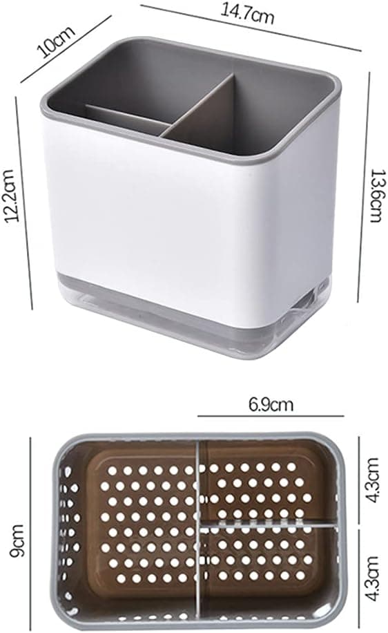 1PC Harmaa Välineteline, Peitetty Astiateline, 3 Lokeroa Monitoimi