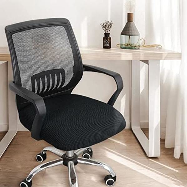 Kontorstoltrekk, Elastisk Stretch Datamaskin Stolseter Trekk Super Passform Anti-Støv Skrivebord Stolseter Trekk Spandex Avtakbar