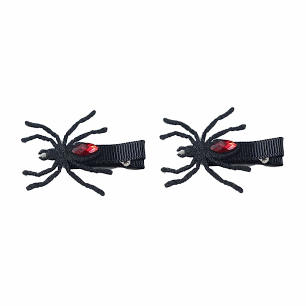 2 stk Halloween edderkopp flaggermus hårklips svart hårnåler klips Deco