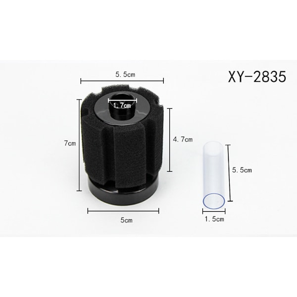 2 stk svampfilter akvarieluftfilter bio svamp betta reker