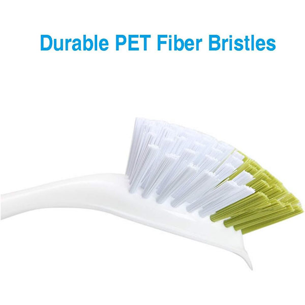 3-pack Skrubbborste för Disk, Köksbänk, Gryta, Panna med Styva Borst, Gul-Grön